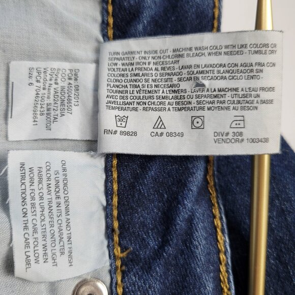 Nine West Vintage America Slim Bootcut Mid-Rise Jeans Blue Size 6 / 28 - Picture 10 of 10